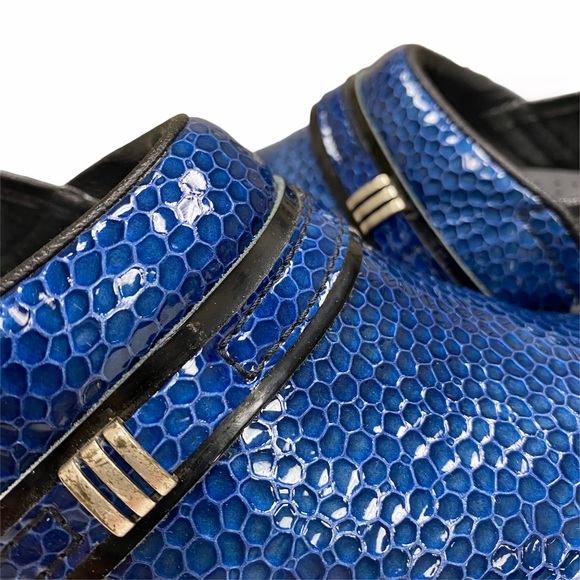 SANITA Blue Faux Snake Skin Clog - Picture 7 of 9